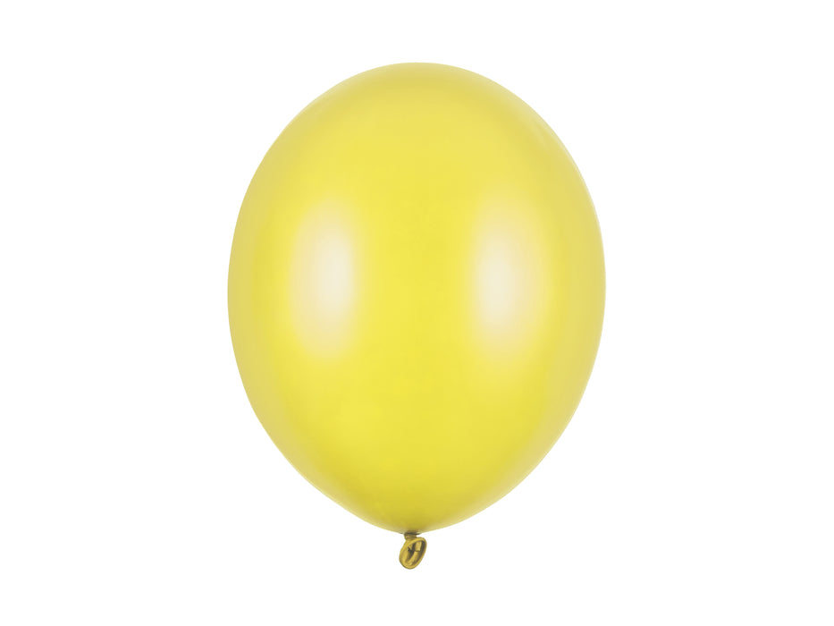 10 Stk. Luftballon Ø30cm "Uni Metallic" | Gelb