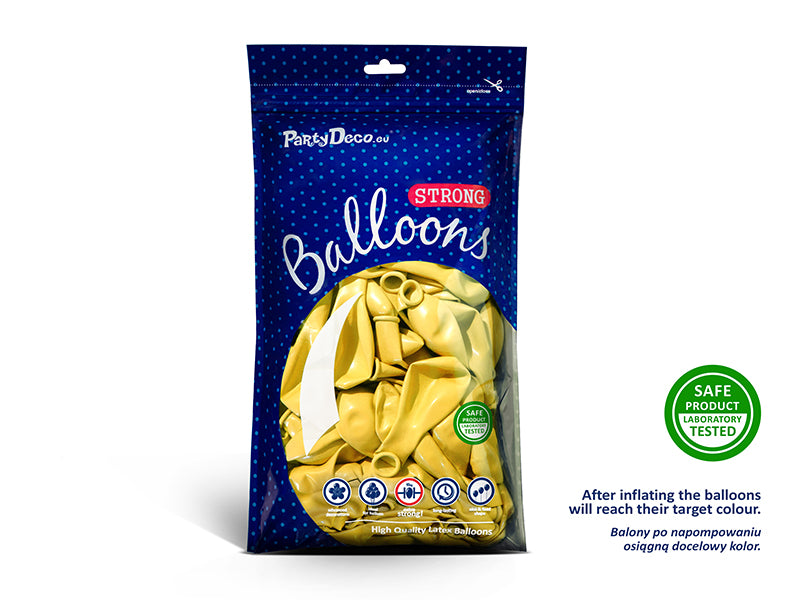 100 Stk. Luftballon Ø30cm "Uni Metallic" | Lemon Yellow