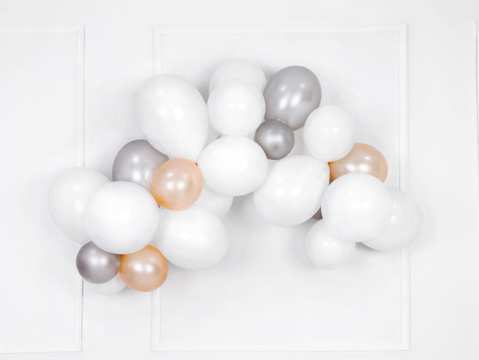 50 Stk. Luftballon Ø30cm "Uni Pastell" | Weiß
