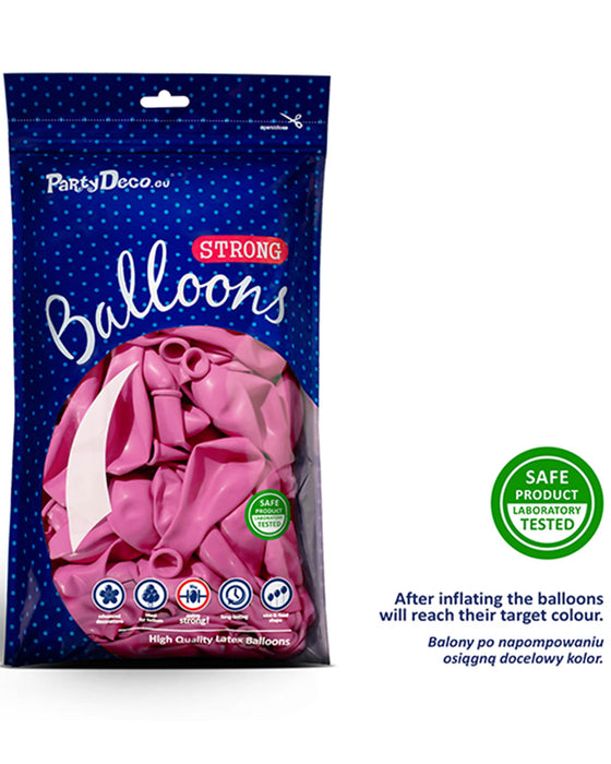50 Stk. Luftballon Ø30cm "Uni Pastell" | Fuchsia Pink