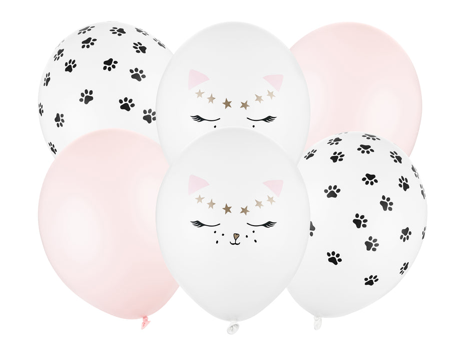 Luftballon Ø30cm "Katzen" | 6 Stk. - Mix
