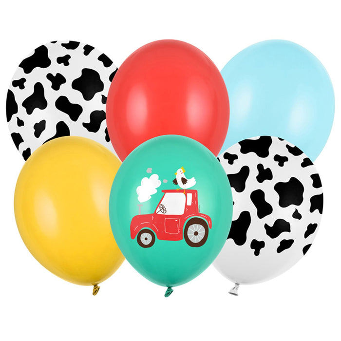 6 Stk. Luftballon Ø30cm "Farm" | Mix