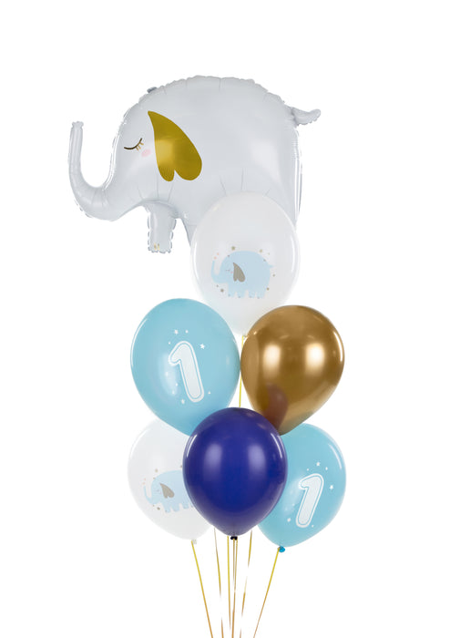 Latexballon Ø30cm "1. Geburtstag" | 6 Stk. - Blau
