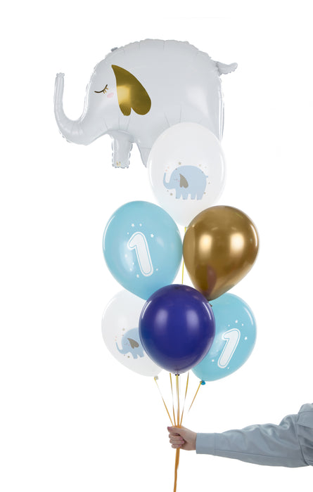 Latexballon Ø30cm "1. Geburtstag" | 6 Stk. - Blau