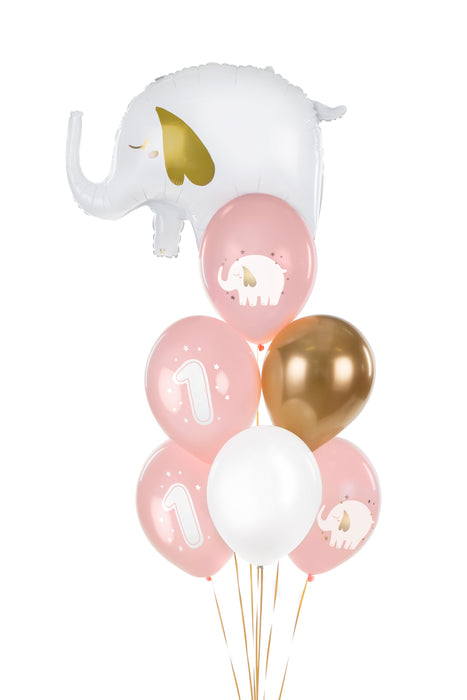 Latexballon Ø30cm "1. Geburtstag" | 6 Stk. - Pink