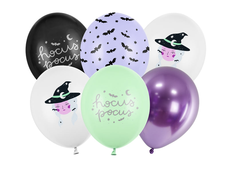 Luftballon Set "Halloween Hexen" | Ø30cm - 6Stk.