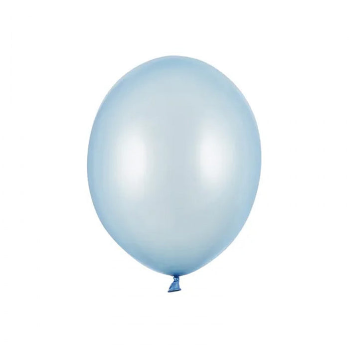 100 Stk. Luftballon Ø12cm "Uni Metallic" | Baby Blue