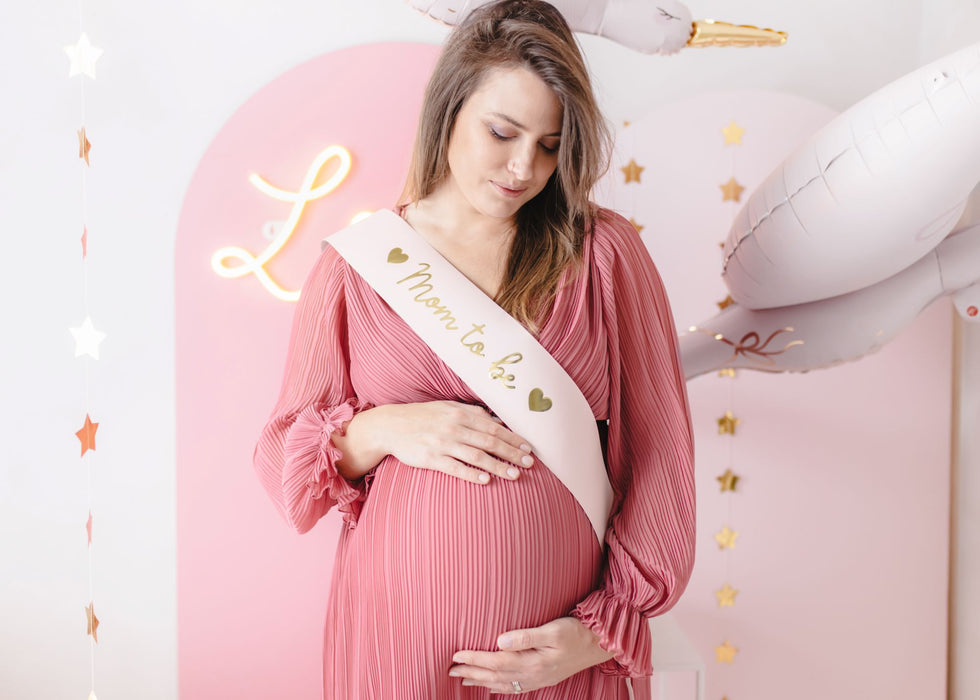 Schärpe "Mom to Be" für Babyshower | Rosa