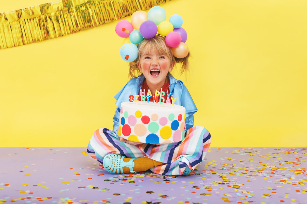 Geburtstagskerzen "Happy Birthday" 2,5 cm | Bunt
