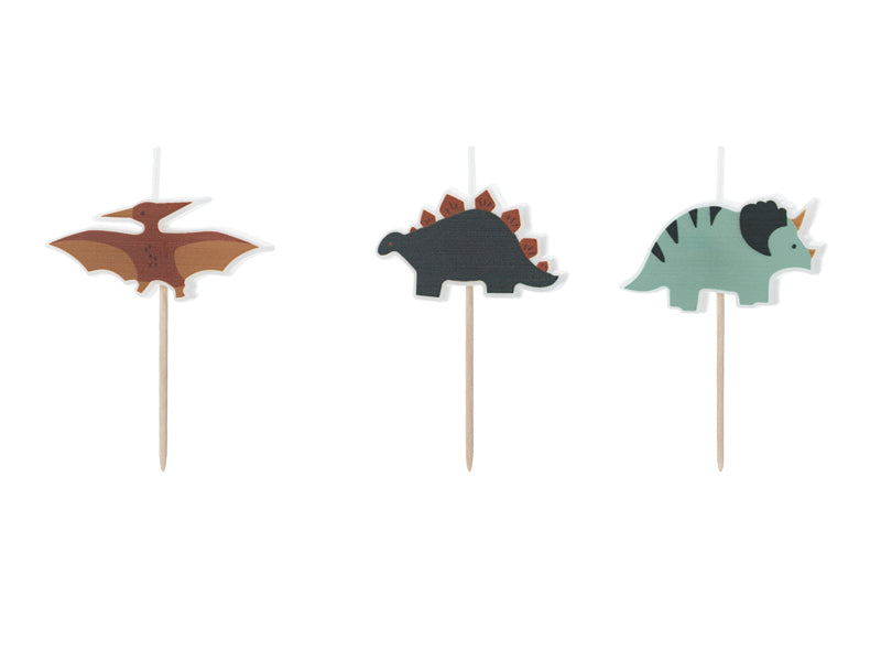Geburtstagskerzen Dinosaurier | 3 cm - 3 Stk.