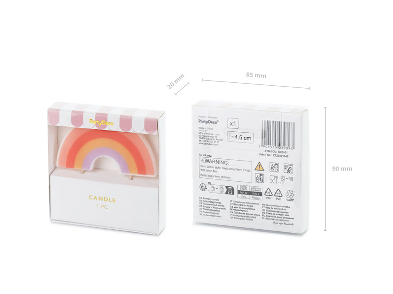 Geburtstagskerze Regenbogen | 4.5 cm