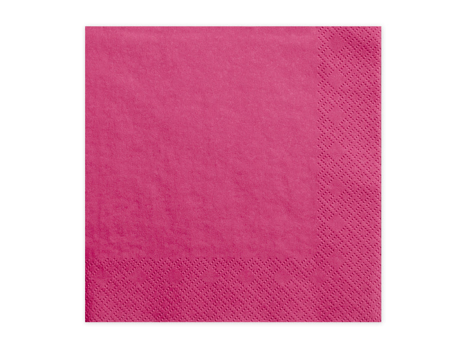 Servietten Uni 33x33 cm/ 20St. Pink