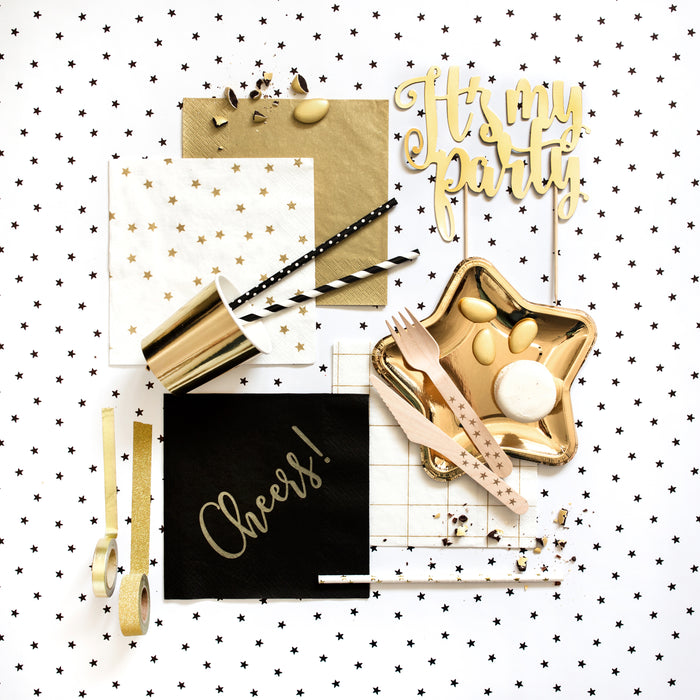 Servietten Uni 33x33 cm/ 20St. Gold-Metallic