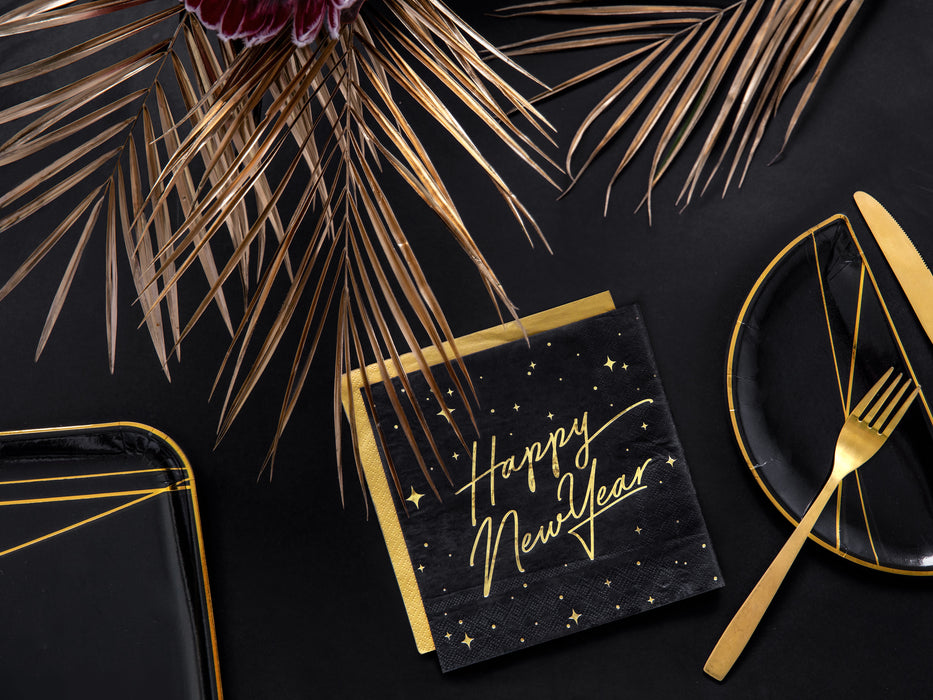 Servietten Uni 33x33 cm/ 20St. Gold-Metallic