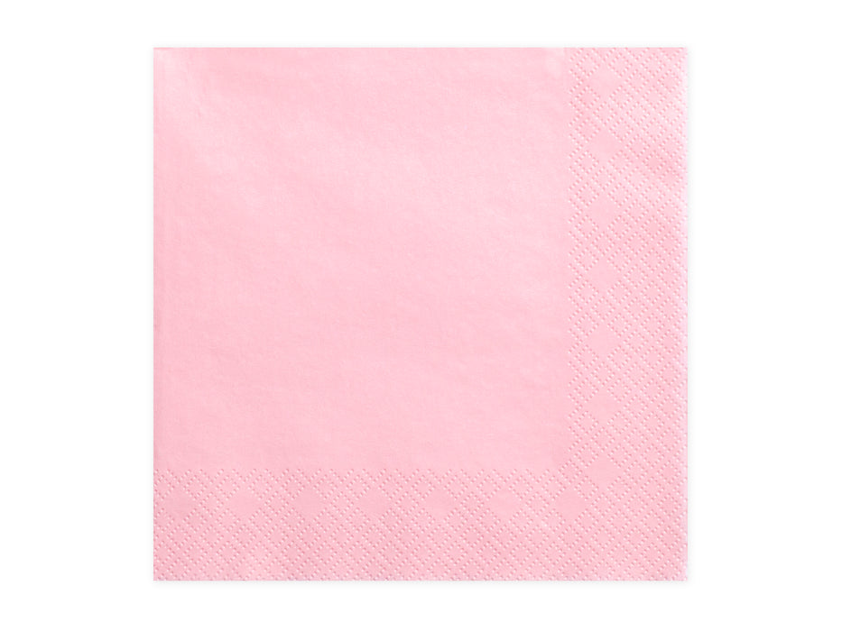 Servietten Uni 33x33 cm/ 20St. Rosa