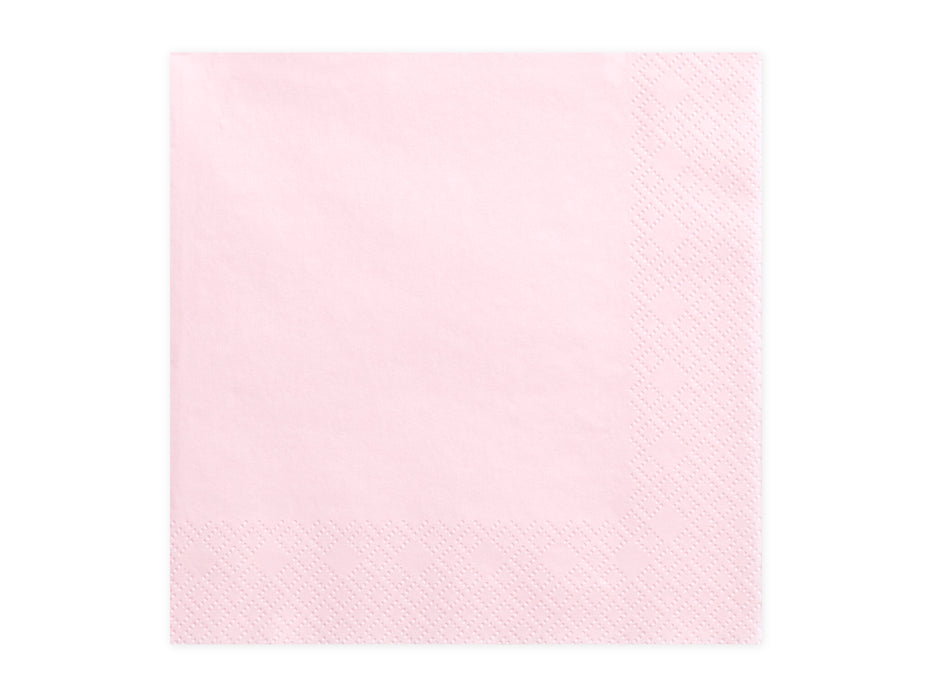 Servietten Uni 33x33 cm/ 20St. Hellrosa