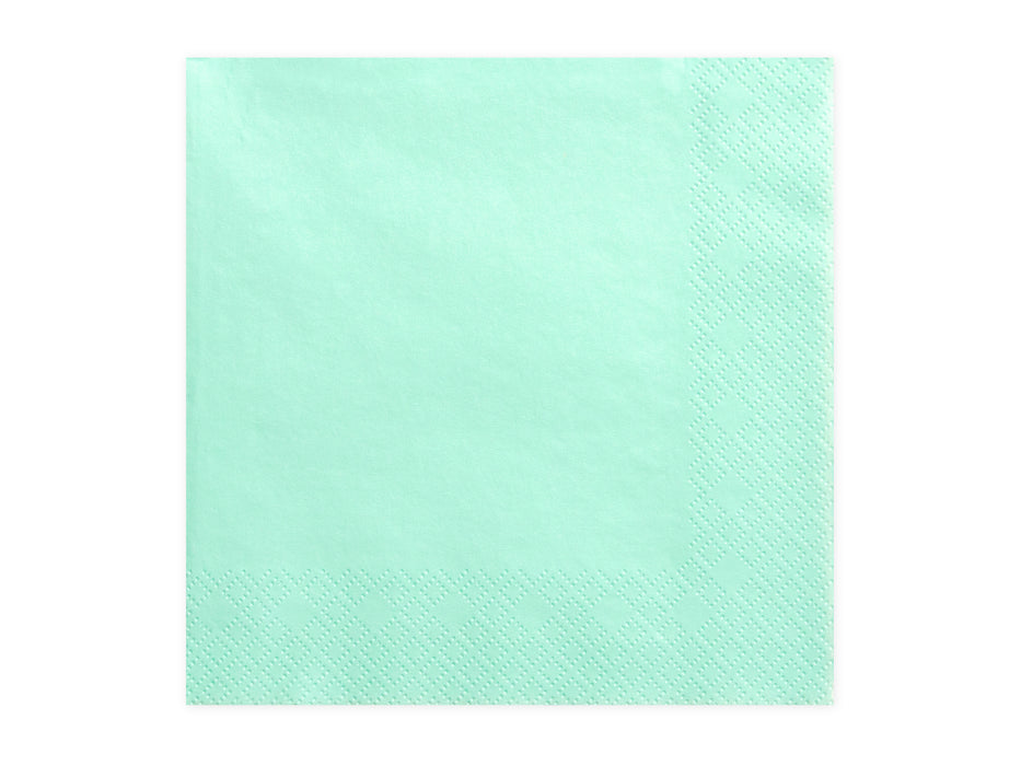 Servietten Uni 33x33 cm/ 20St. Minzgrün