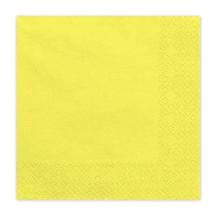 Servietten Uni 20Stk./33x33cm | Gelb