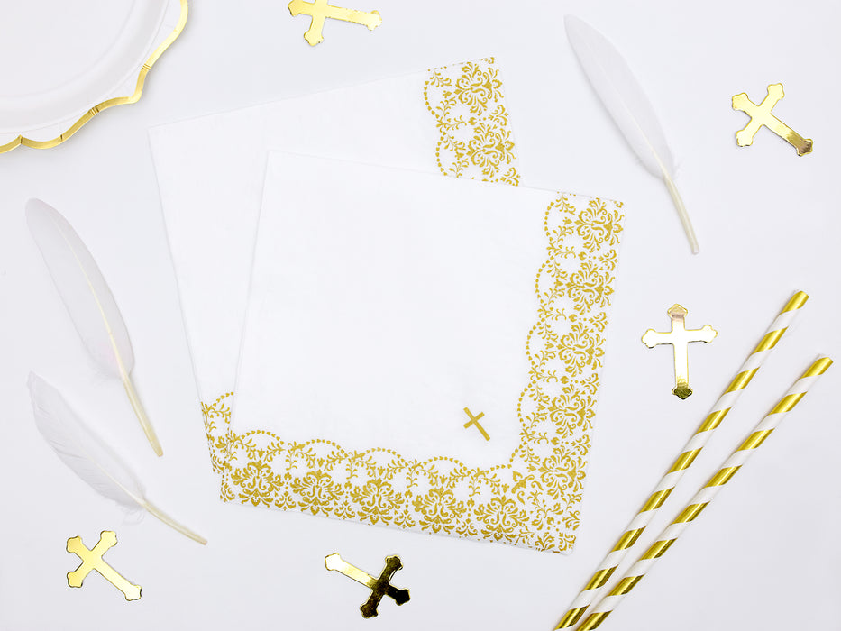 Servietten "Kommunion" Gold | 20Stk./33x33cm