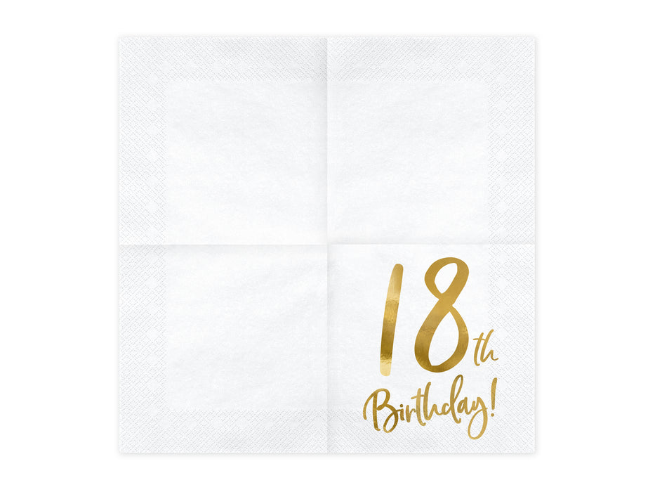 Servietten "Birthday Gold" 20Stk./33x33cm | #18