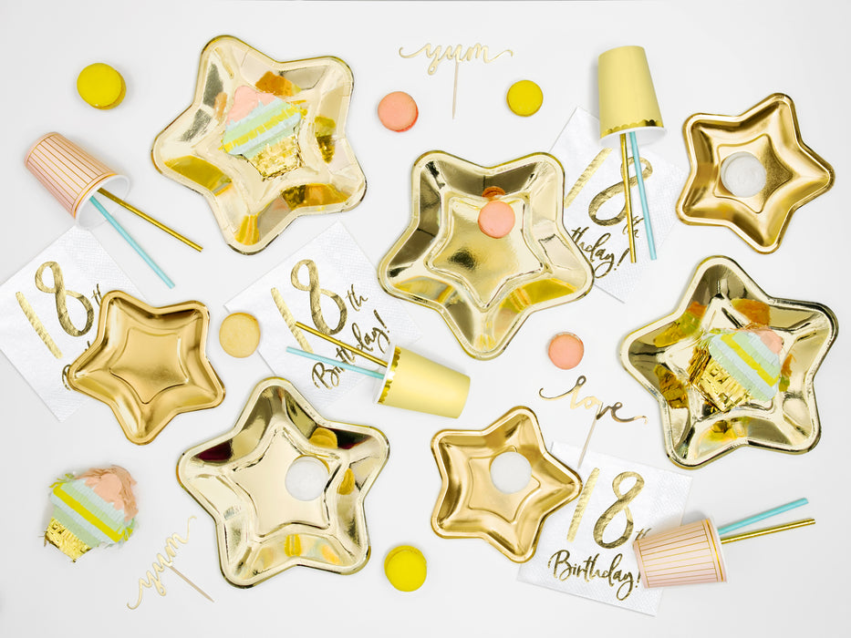 Servietten "Birthday Gold" 20Stk./33x33cm | #18