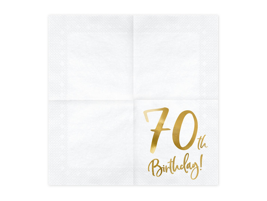 Servietten "Birthday Gold" 20Stk./33x33cm | #70