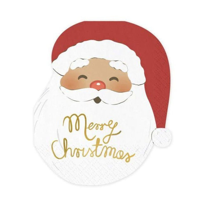 Servietten Weihnachtsmann "Merry Christmas" | 13,5x16 cm/12 St.