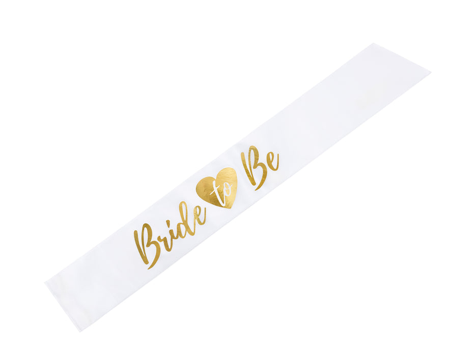 Sash Bride to Be | 75 cm Weiß/Gold