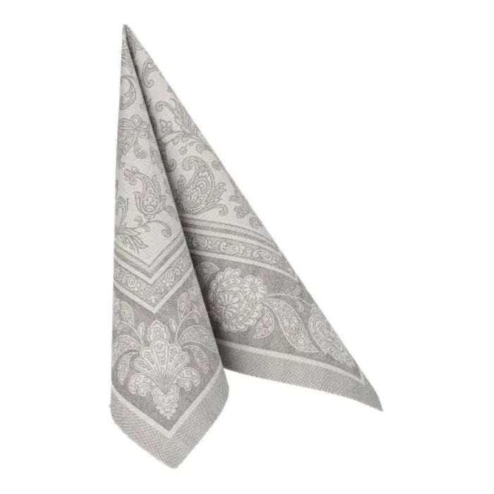 Servietten RC "Ornaments" 40x40cm/50Stk. | Grau