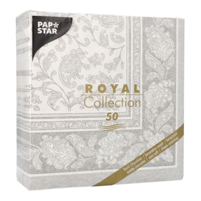 Servietten RC "Ornaments" 40x40cm/50Stk. | Grau