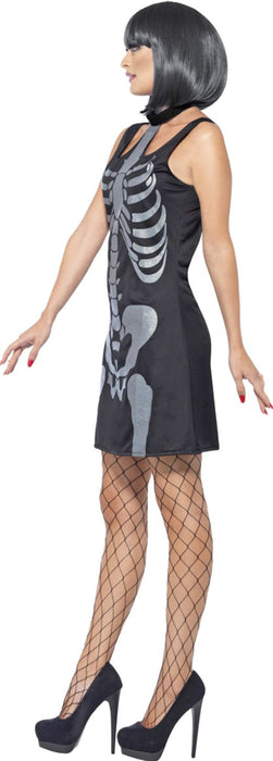 Skelett Kleid Kostüm für Damen