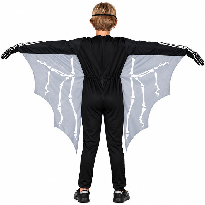 "Skelett Fledermaus" Kostüm für Kinder | Einteiler
