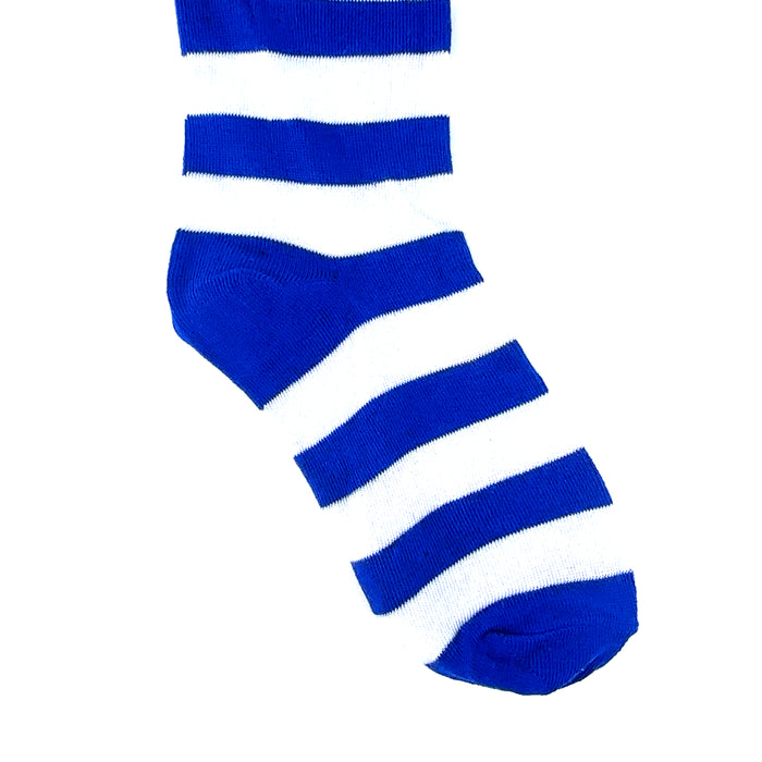 Overknees Kniestrümpfe "Ringelstrümpfe" | Blau Weiß gestreift