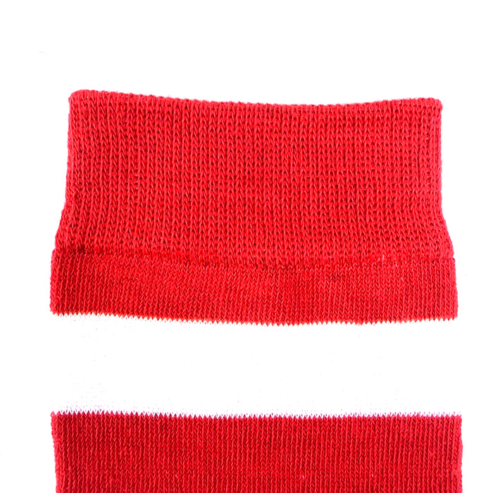 Overknees Kniestrümpfe "Ringelstrümpfe" | Rot Weiß gestreift