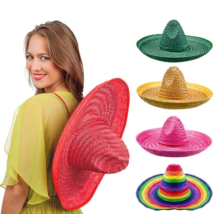Sombrero "Santiago" Ø 50 cm | Strohhut zum Mexiko Kostüm