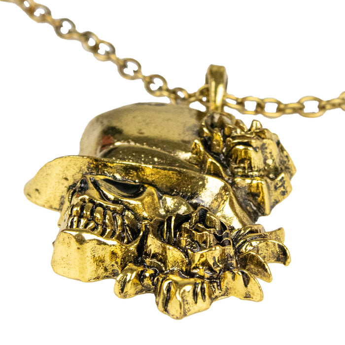 Day of the Dead Halskette mit Ohrringen | Gold