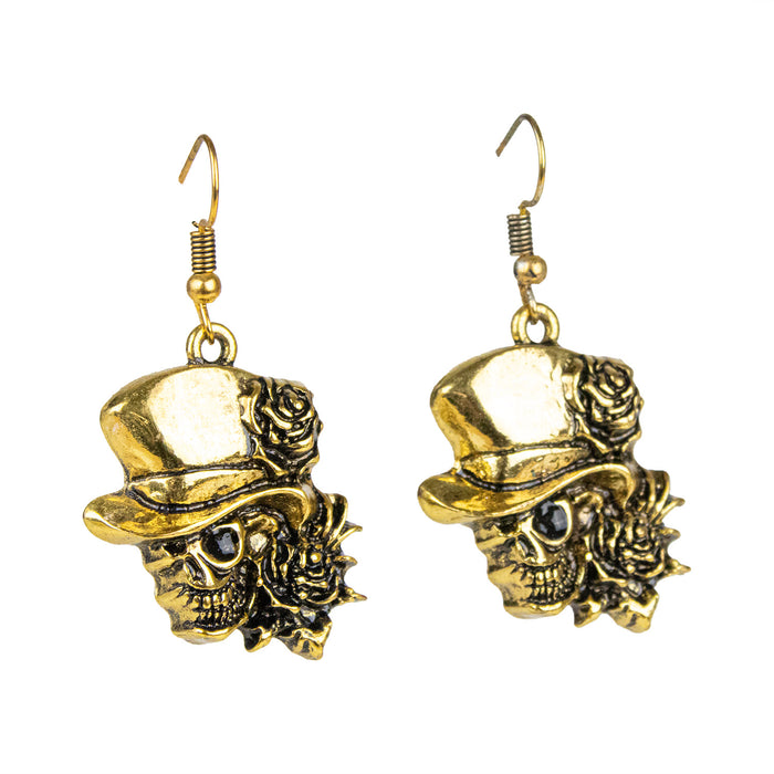 Day of the Dead Halskette mit Ohrringen | Gold