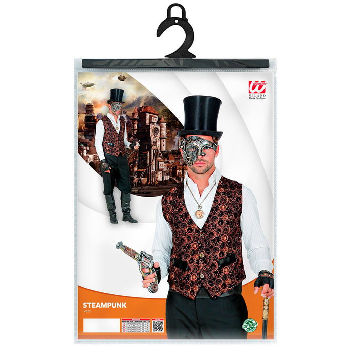 Steampunk Weste für Herren mit Zahnrädern - 48182 | Viktorianisches Kostüm