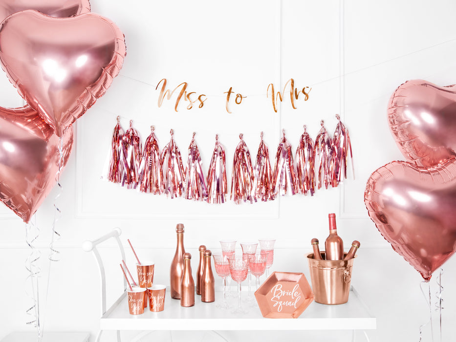Girlande Quasten Rosegold 12Stk./200cm