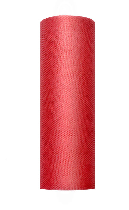Dekostoff Tüll 0,15m x 9m Rot