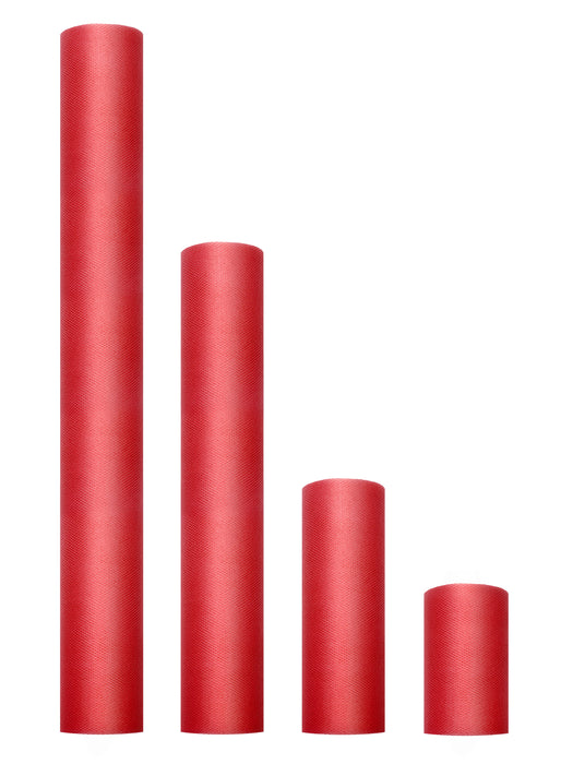 Dekostoff Tüll 0,15m x 9m Rot