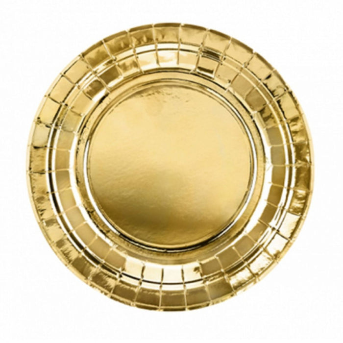 Pappteller 18cm/6 Stk. | Gold