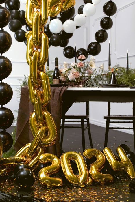Konfettishooter Circles Gold/Silber 40cm