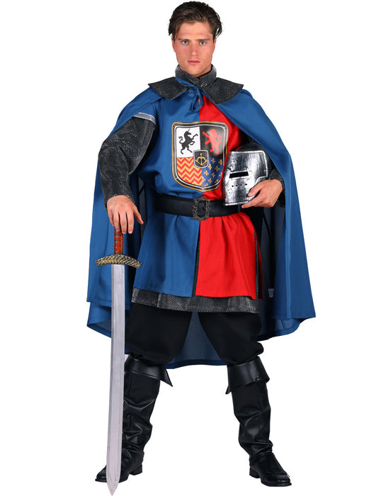 Ritter Kostüm "Ironheart" für Herren | Blau Rot