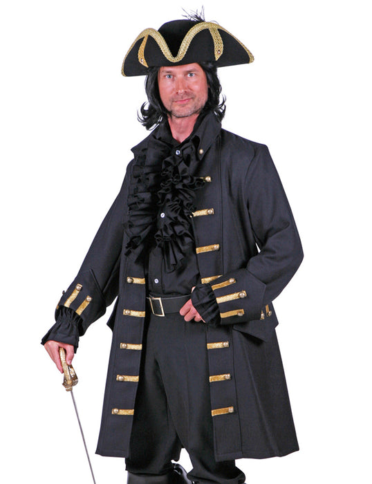 Piraten Kostüm Jacke "James Alday"  für Herren - Schwarz