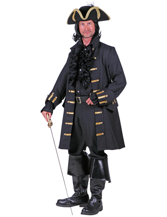 Piraten Kostüm Jacke "James Alday"  für Herren - Schwarz