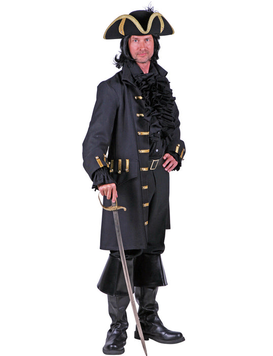 Piraten Kostüm Jacke "James Alday"  für Herren - Schwarz