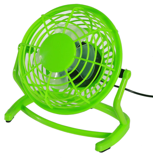 Tisch-Ventilator mit USB-Kabel 15x14.5cm | 4-farbig sortiert