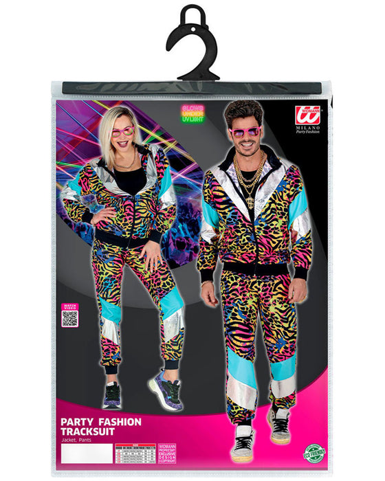 Party Trainingsanzug "Animal" für Erwachsene | Neon Türkis