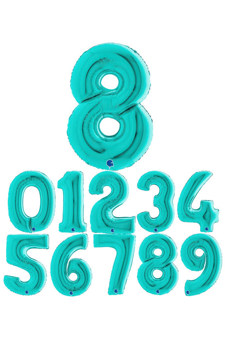 Riesenzahl Folienballon 26"/66cm | Tiffany